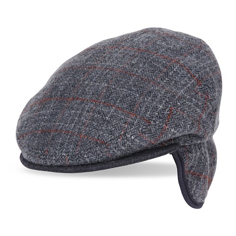 Checkered cap with ear flaps 1