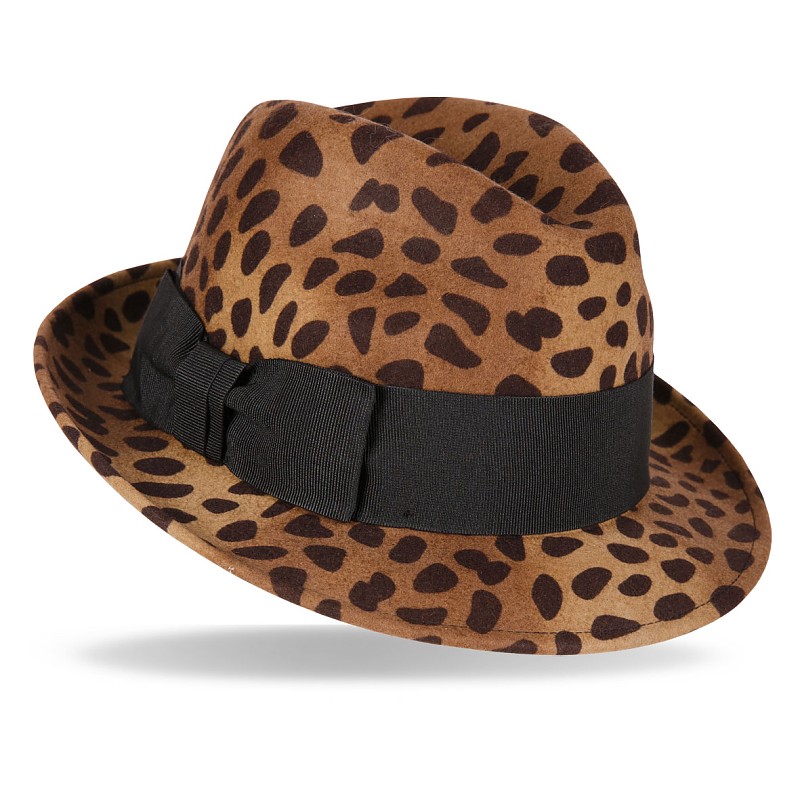 Chapeau à imprimé animalier